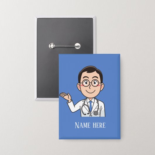 クールDoctorの名前 缶バッジ (正面/裏面)