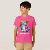 クールdolphin add文字プール女の子 tシャツ (正面フル)