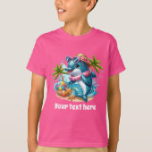 クールdolphin add文字プール女の子 tシャツ (正面)