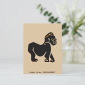クールGORILLA – 絶滅危惧動物 – Ape - Primate ポストカード (スタンド正面)