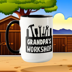 クールGrandpaのワークショップ追加文字 マグカップ