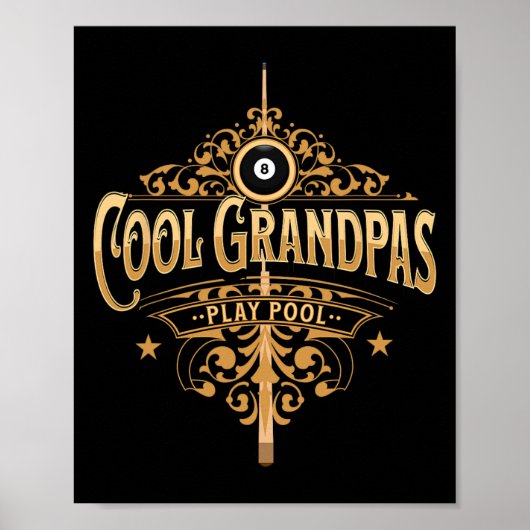 クールGrandpas遊 Pool Pool Player祖父Bi ポスター (正面)