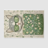 クールGrey Cat In Specs & Data Book BT3 Decopage 薄葉紙 (正面)