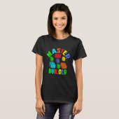 クールMaster Builderのおもしろい建物がブロックおもしろいする Tシャツ (正面フル)