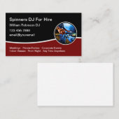 クールMusic DJ For Hire Business Cardsデザイン 名刺 (正面/裏面)