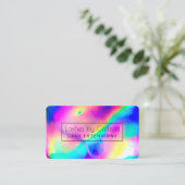 クールNeon Unicornホログラフィックラッシュアーティスト 名刺 (スタンド正面)