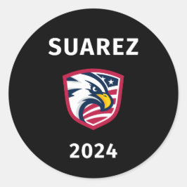 クールPatriotic Francis Suarez 2024選挙イーグル ラウンドシール