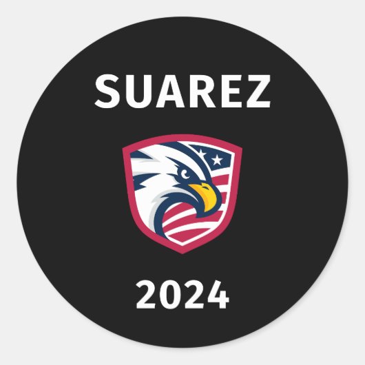 クールPatriotic Francis Suarez 2024選挙イーグル ラウンドシール (正面)