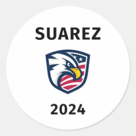 クールPatriotic Francis Suarez 2024選挙イーグル ラウンドシール