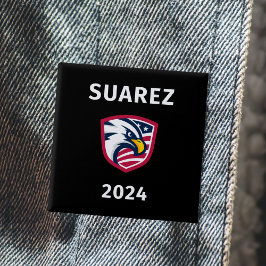 クールPatriotic Francis Suarez 2024選挙イーグル 缶バッジ