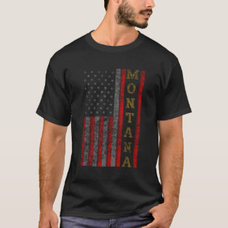クールPatriotic Montana Usa – アメリカ国旗の贈り物アイディア Tシャツ