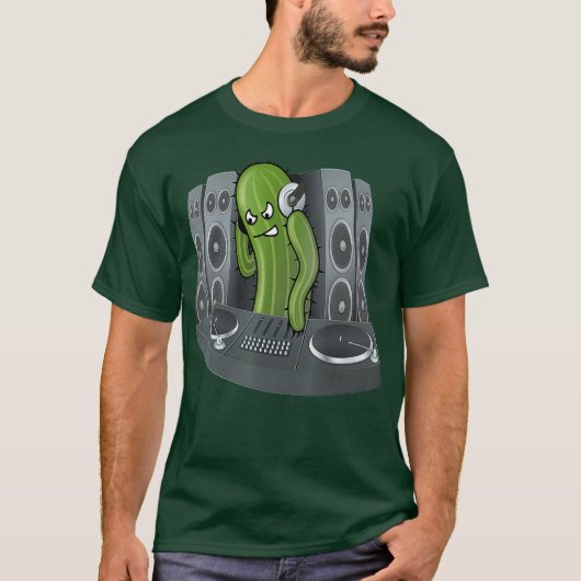 クールPICKLE DJ T-SHIRT I ELECTRONIC DJ MUSIC Tシャツ (正面)