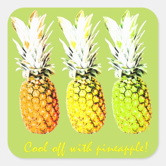 クールPinappleでオフ スクエアシール (正面)