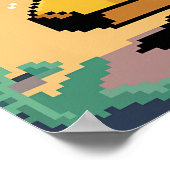 クールPixel Banana on Vacation ポスター (角)