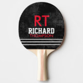 クールPlayer Monogram (名前+イニシャル)黒熟成 卓球ラケット (正面)