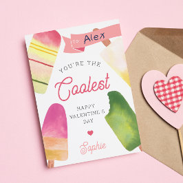 クールPopsicle Classroom Valentine's Day Card 招待状