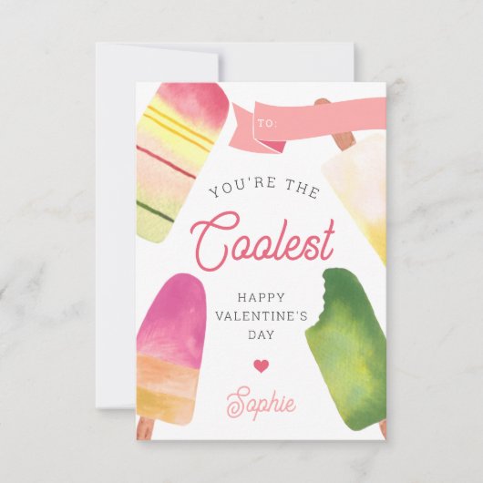 クールPopsicle Classroom Valentine's Day Card 招待状 (正面)