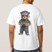 「クールRock Star Bear Tシャツ – 夏スワッグ」 (裏面)