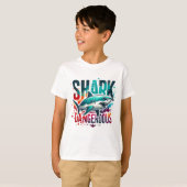 クールShark Kids T-Shir -スタイルとComfoに潜る Tシャツ (正面フル)