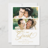 クールSnazy Golden Effect 2写真結婚s 招待状 (正面)