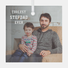 クールStepdad Everパパパーソナライズされた ガラスオーナメント