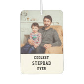 クールStepdad Ever写真パーソナライズされたコラージュ カーエアーフレッシュナー (正面)
