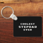 クールStepdad Ever写真パーソナライズされたパパ キーホルダー (裏面)