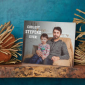 クールStepdad Ever写真パーソナライズされたパパ フォトプラーク (側面)