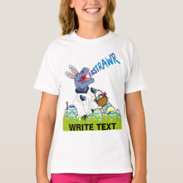 クールTレックスイースターバスケット恐竜ガールTシャツギフト Tシャツ