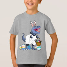 クールTレックスイースターバスケット恐竜Tシャツギフト