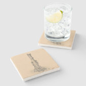 クーンドッグマーカー大理石コースター ストーンコースター (横)