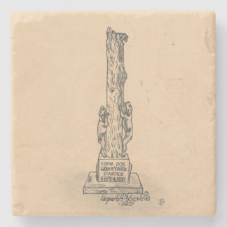 クーンドッグマーカー大理石コースター ストーンコースター