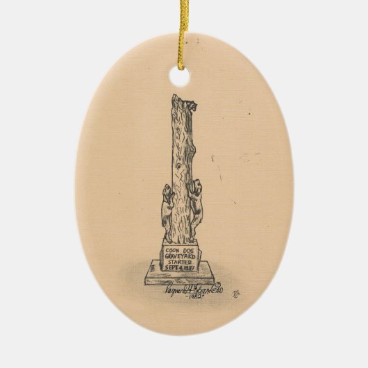 クーンドッグモニュメントセラミックオーナメント セラミックオーナメント (正面)