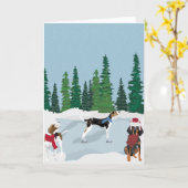 クーンハウンドスケーティング カード (黄色い花)