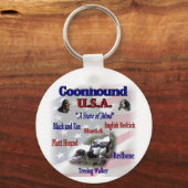 クーンハウンド愛好家のためのギフト キーホルダー (正面)