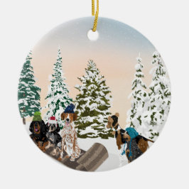 クーンハウンド·スリング セラミックオーナメント