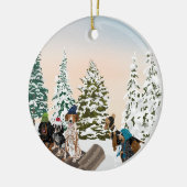 クーンハウンド·スリング セラミックオーナメント (左)