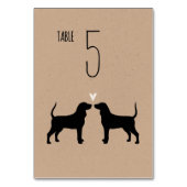クーンハウンド·ドッグ·シルエット結婚披露宴 テーブルナンバー (裏面)