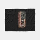 クーンハンターアメリカ国旗ヴィンテージスタイルクーンハンティ フリースブランケット (正面(横))