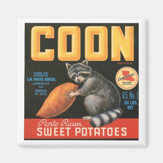 クーンブランドサツマイモヴィンテージクラートラベル – Ra マグネット (正面)