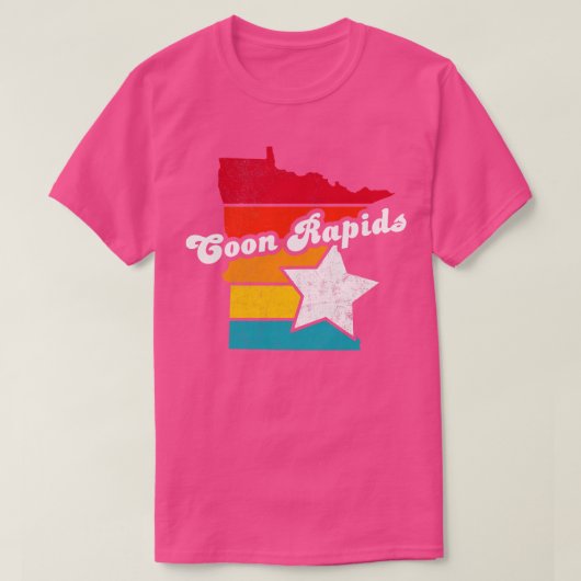 クーンラピッズミネソタヴィンテージ動揺して土産 Tシャツ (デザイン正面)