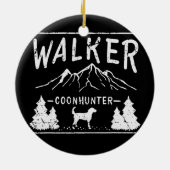 クーン狩りレイクーンハンターコンハウンドッグ セラミックオーナメント (裏面)