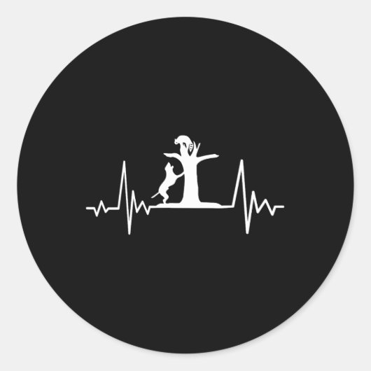 クーン狩り犬のハートビート1 ラウンドシール (正面)