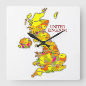 クー統一されたル王国！ スクエア壁時計 (正面)