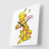 クー統一されたル王国！ スクエア壁時計 (傾斜)