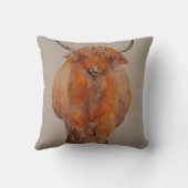 ク予測できなッ絵画ションの高地牛 クッション (裏面)