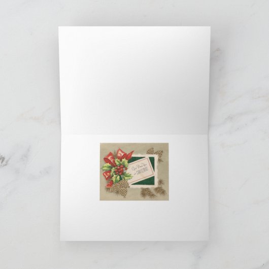 ク伝統的リ日本のスマスカード。 シーズンカード (内部)