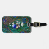 ク保ジャクの羽に落ち着いてテキストを書く ラゲッジタグ (正面横)