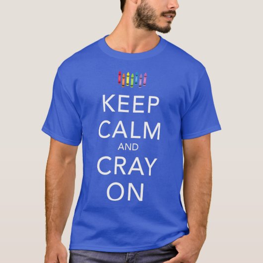 ク保レヨンに落ち着きおもしろいて Tシャツ (正面)