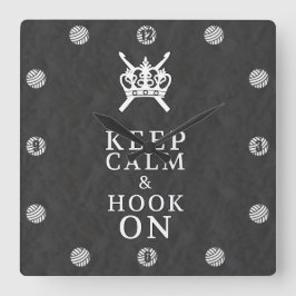 ク保ロシェのクラフトルームに落ち着いたフック スクエア壁時計